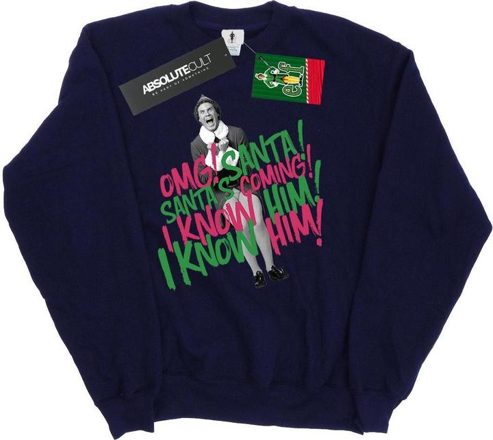 Actual product image Elf Mens Santa's Coming Sweatshirt (L)