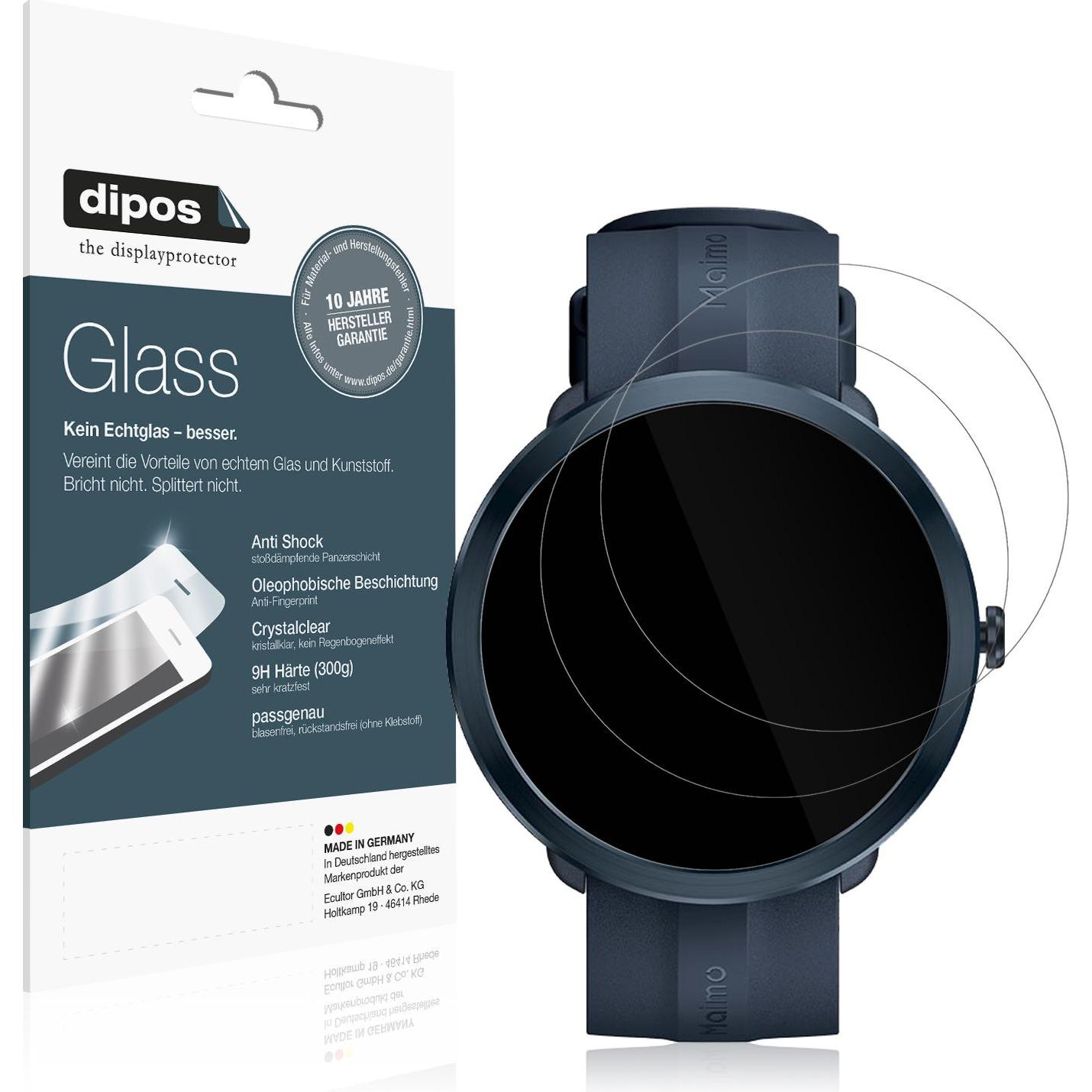 Dipos Displayschutz Anti-Shock, Smartwatch Schutzfolie, Transparent