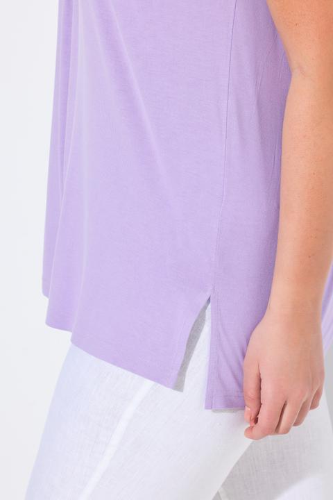Actual product image Ulla Popken Smocked Neck Spaghetti Strap Tank (60)