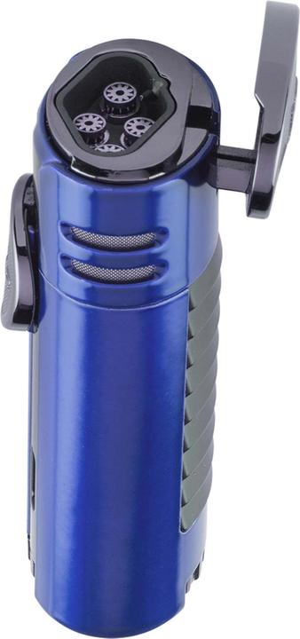 Actual product image Xikar HP4 Jet Lighter Blue with 4 Flames 574BL