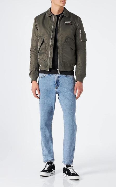 Actual product image Schott Nyc Unisex Bomber Jacket with Single Compartment and Two Straps (M)