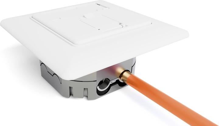 Productafbeelding Digitus CAT 6A klasse EA aansluitdoos, afgeschermd 1x RJ45, LSA, zuiver wit, inbouw, 8 richtingenl