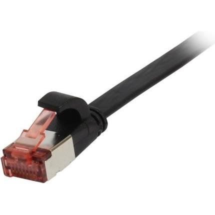 Synergy 21 Patchkabel RJ45, CAT6 250Mhz, 2m schwarz, FTP(U/FTP), TPE(Superflex), Flach (U/FTP, CAT6, 2 m), Netzwerkkabel