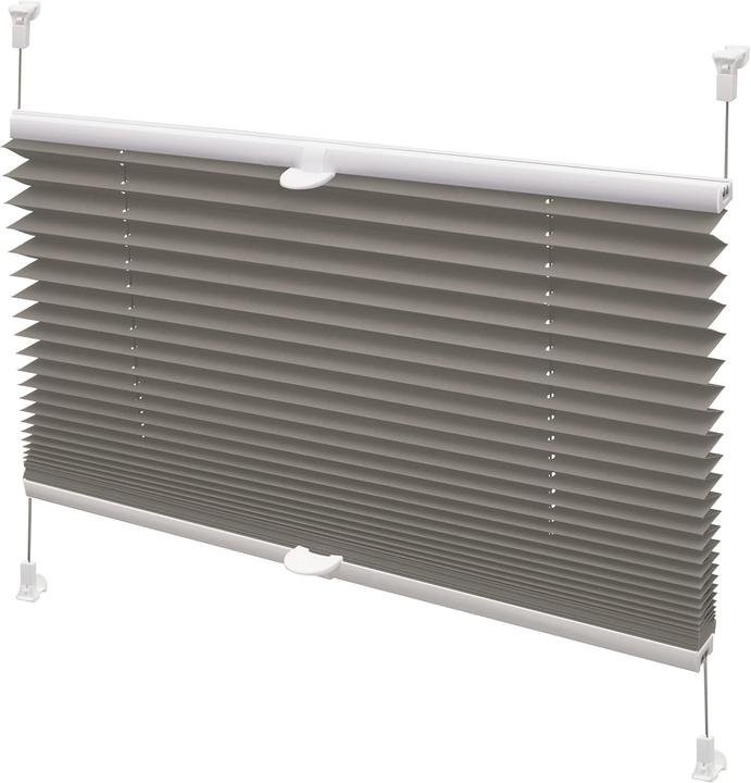 Produktbild YOURSOL EASYfix Thermoplissee Verona 50 x 150 cm in Grau, Plissee ohne Bohren, 2 Bedienschienen (50 x 150 cm)