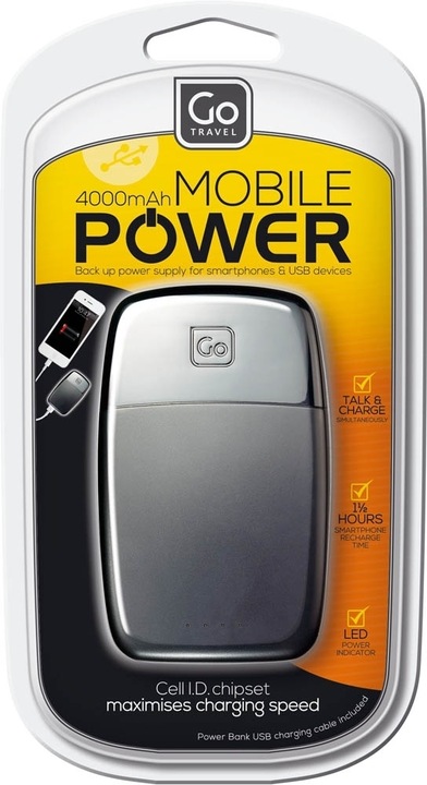 Produktbild Go Travel Power Bank 4000 (Black)