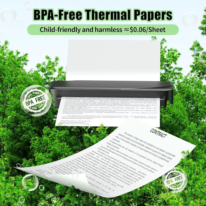 Actual product image Phomemo A4 thermal paper for M08F printer