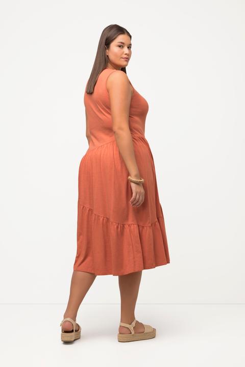 Produktbild Ulla Popken Midikleid, A-Linie, V-Ausschnitt, ärmellos (46, 48)