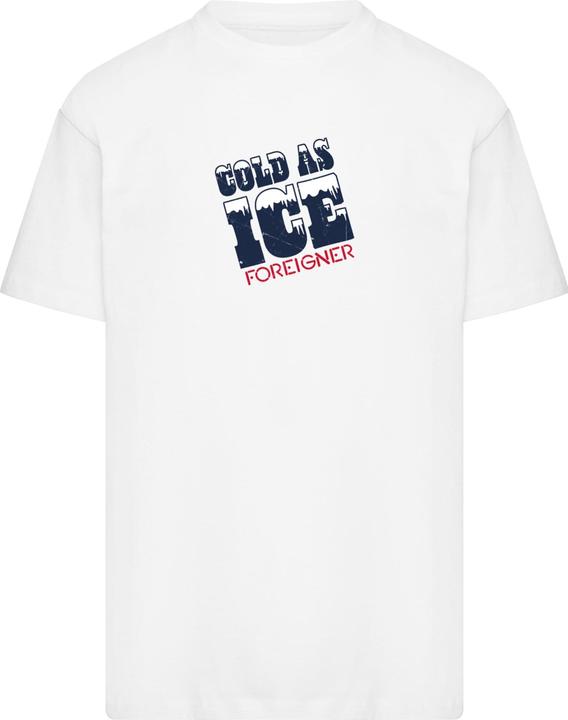 Produktbild Merchcode Foreigner Rock Band - Cold As Ice Heavy Oversize Tee - 197363 (M)