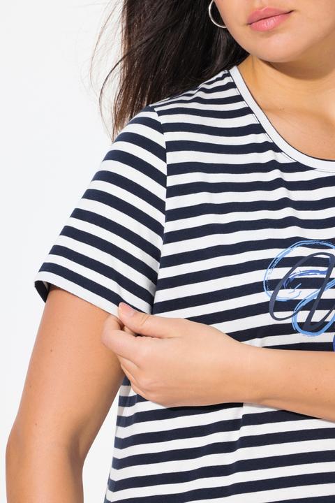 Produktbild Ulla Popken Shirt, Ringel, Classic, Rundhals, Halbarm (62)