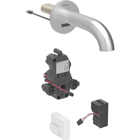 Geberit, Badarmatur, Piave Waschtischarmatur, Ausladung 220mm, ohne Mischer, Netzbetrieb, für UP-Funktionsbox