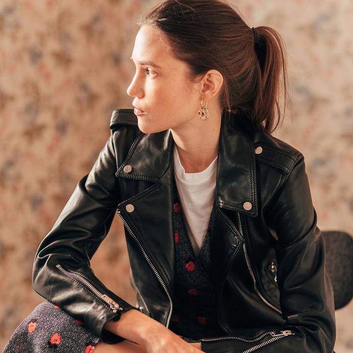 Actual product image La Redoute Collections Leather jacket Gaston (46)