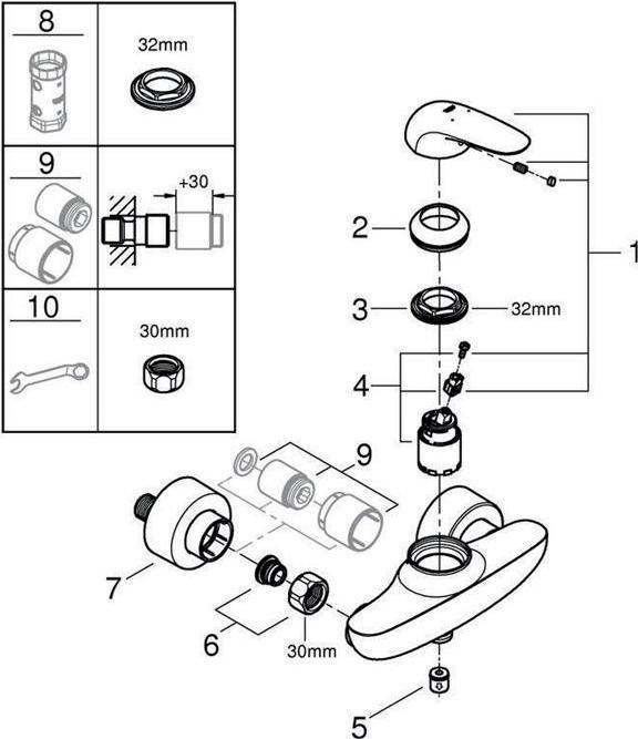 Produktbild Grohe Eurostyle Einhand-Brausebatterie