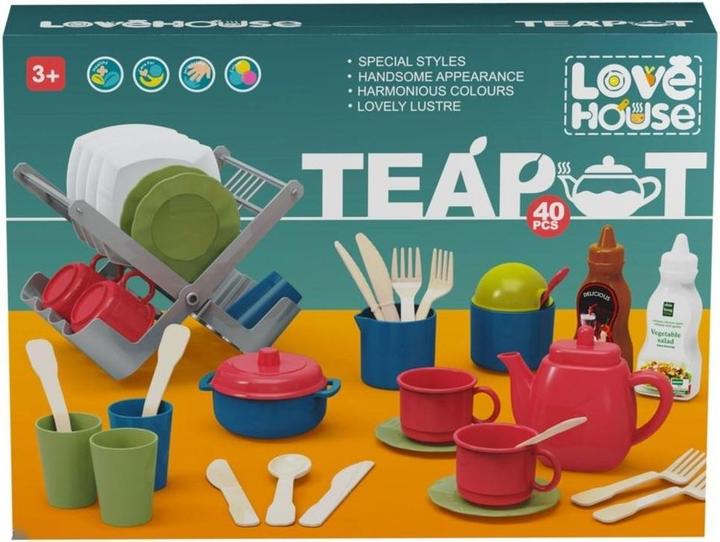 Askato Ein Geschirrset mit Abtropffläche