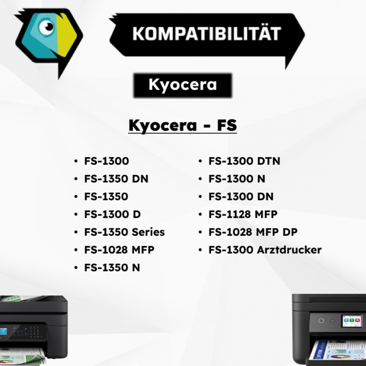 Produktbild Inkadoo Toner kompatibel zu Kyocera/Mita 1T02HS0EU0 / TK-130 XL Toner, schwarz Schwarz (BK)