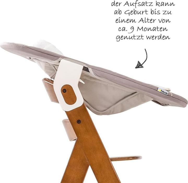 Produktbild Hauck Hochstühle Alpha Plus Walnut Newborn Set - 3-tlg. Hochstuhl (Hochstuhl)