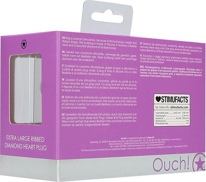 Produktbild Ouch! Extra Large Ribbed Diamond Heart Plug
