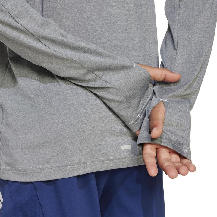 Actual product image adidas Kid's Goto PZ 1/4 Zip Longsleeve Tee (128)