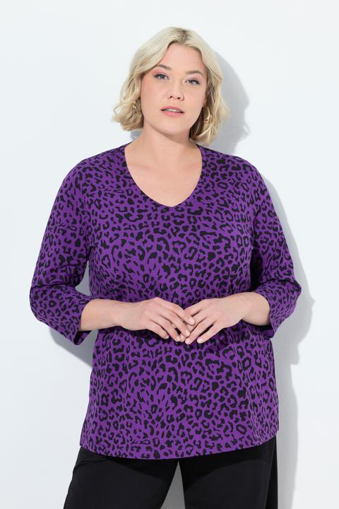 Produktbild Ulla Popken T-Shirt, A-Linie, V-Ausschnitt, 3/4-Arm (50, 52)