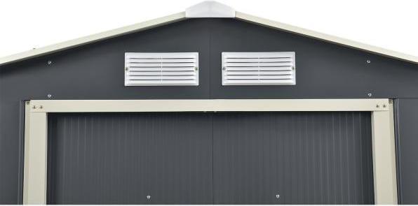 Actual product image Juskys Metal tool shed with pitched roof