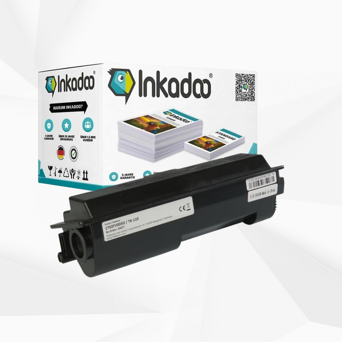 Inkadoo, Toner, Toner kompatibel zu Kyocera/Mita 1T02FV0DE0 / TK-110 Toner, schwarz Schwarz (BK)