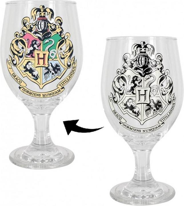 Paladone Products Harry Potter Hogwarts Farbwechsel Glas (0.40 l, 1x)