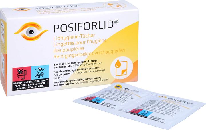 Immagine prodotto Pharma Medica Salvietta per l'igiene delle palpebre Posiforlid, 20 pezzi TUE (Salviette detergenti per il viso)