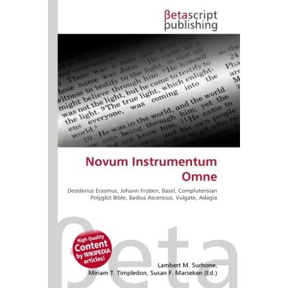 Novum Instrumentum Omne, Sachbücher