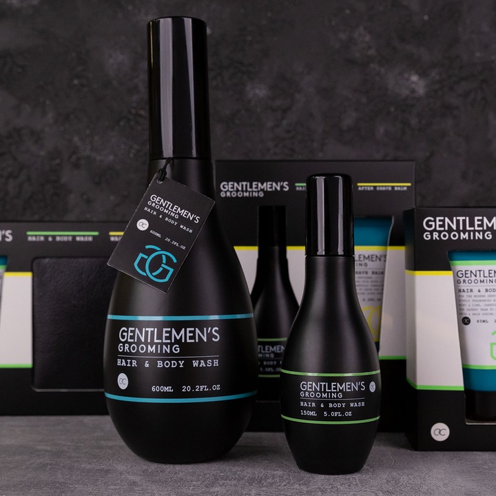 Actual product image Accentra Hair- & Bodywash GENTLEMEN'S GROOMING in cone-shaped bottle, 150ml, fragrance: Cool Mint & Lime (150 ml)