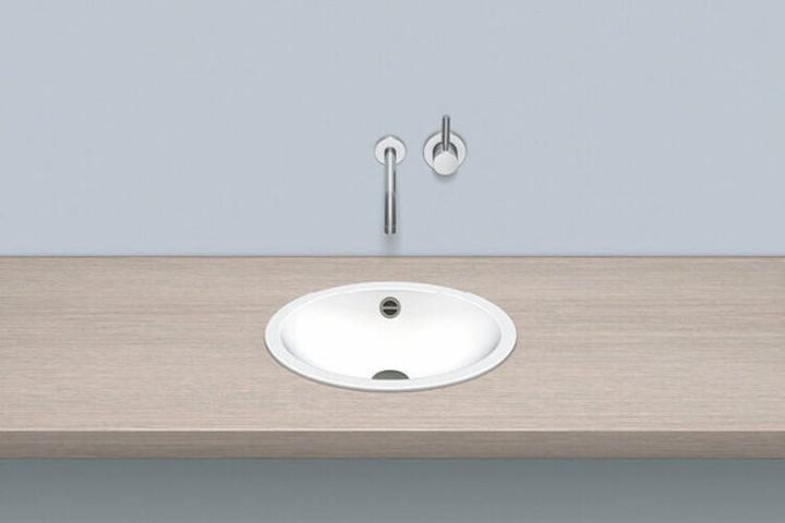 Produktbild Alape EB 0425 inbouwwastafel 42.5x32.5cm geglazuurd staal zonder kraangat wit (325 mm, 425 mm)