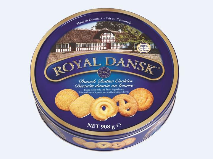 Produktbild Royal Dansk Butter Cookies Dose flach 908g (1 Stk., 908 g)