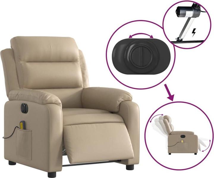 Produktbild vidaXL Massagesessel Elektrisch Sessel Fernsehsessel Relaxsessel Kunstleder