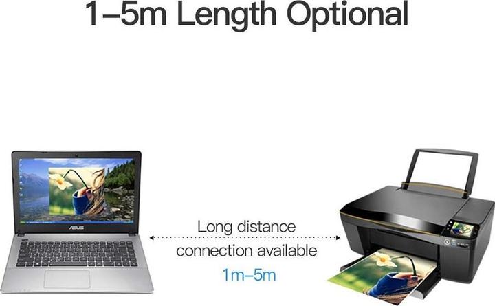 Image du produit Vention Câble USB 2.0 type A-B noir - 2m (2 m, USB 2.0)