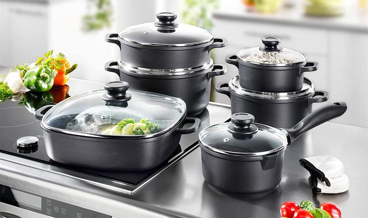 Image du produit Karcher Set de casseroles, 12 pièces (Ensemble de casseroles et de poêles de cuisson, Fonte d'aluminium)