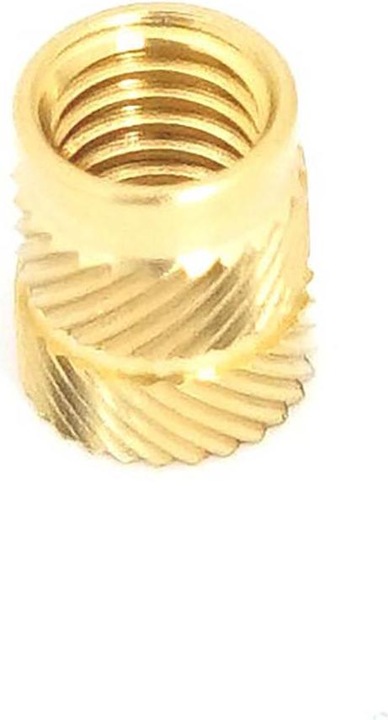 Actual product image Rs Pro M4 Brass Threaded Insert, 7.1mm diameter 5.6mm Dep (M4)