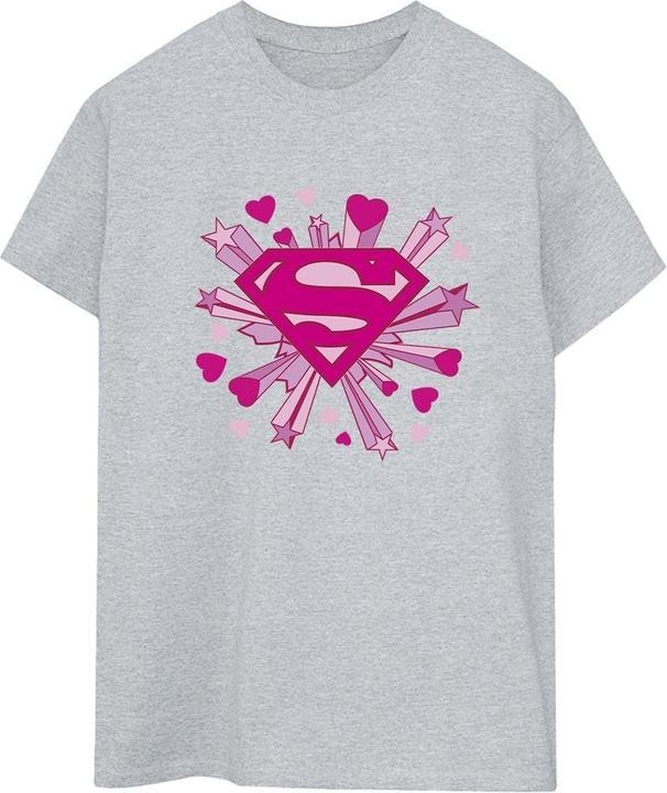 Produktbild Superman Pink Hearts And Stars Logo TShirt (XXL)