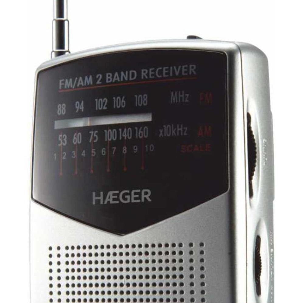 Haeger PR-BIB.006A (FM, AM), Radio, Schwarz, Silber