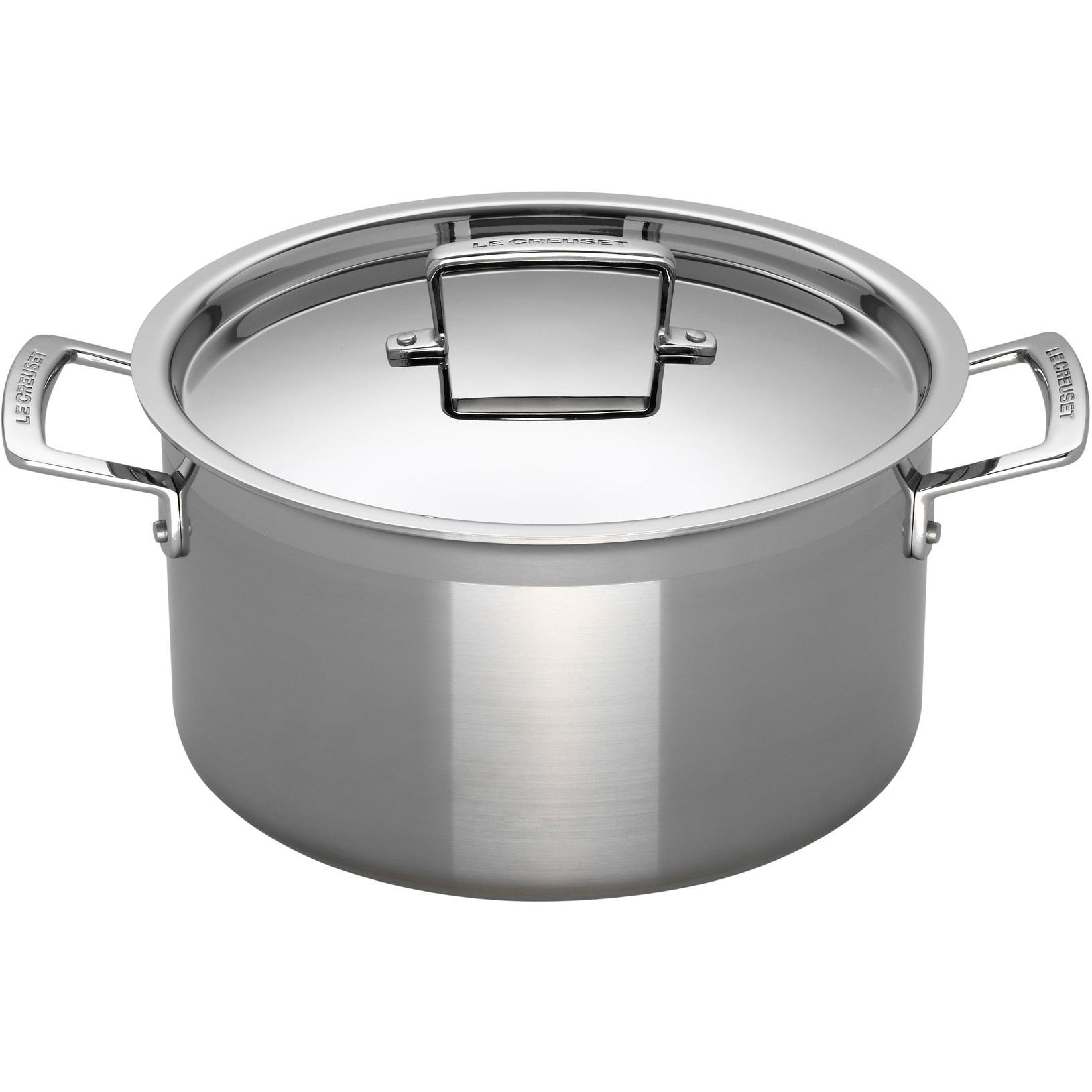 Le Creuset 3-Ply, Pfanne + Kochtopf, Silber
