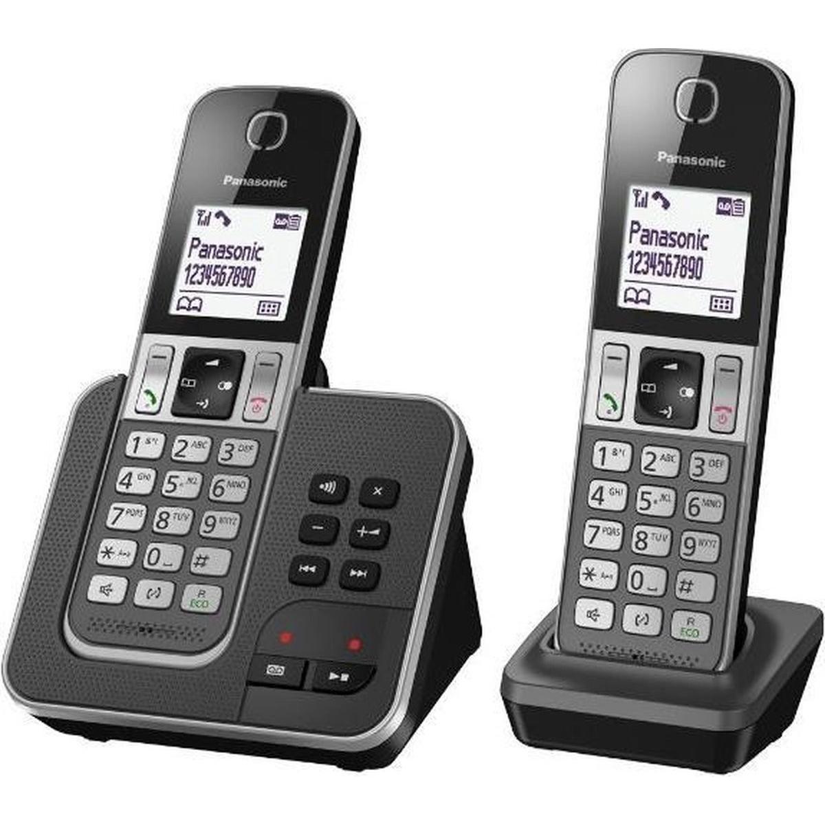 Panasonic KX-TGD322 - Duo DECT telefoon - Antwoordapparaat - Zwart, Telefon, Schwarz