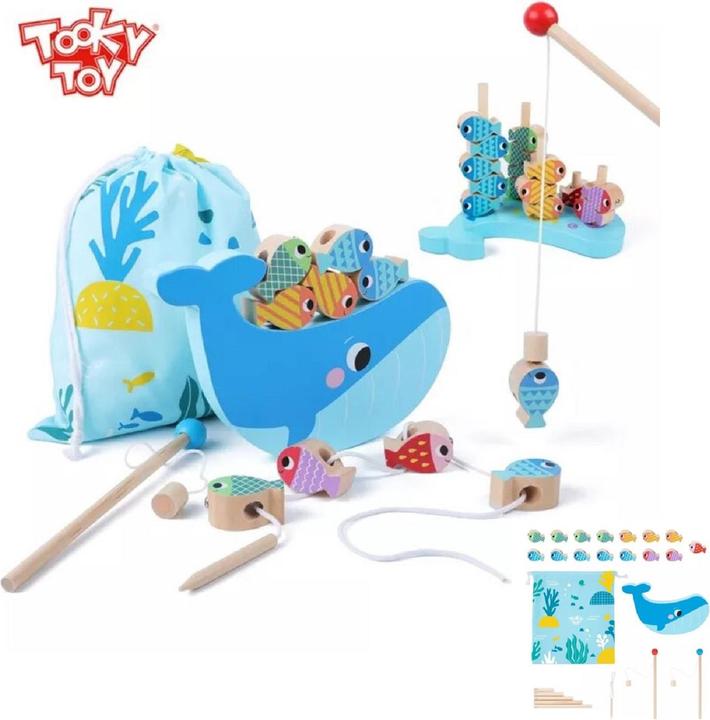 Productafbeelding Tooky Toy Visspel TH698 Hout 25 stuks