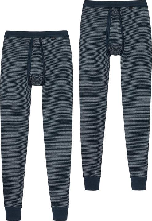 Schiesser Lange Unterhose Feinripp Melange (M, 2er Pack)