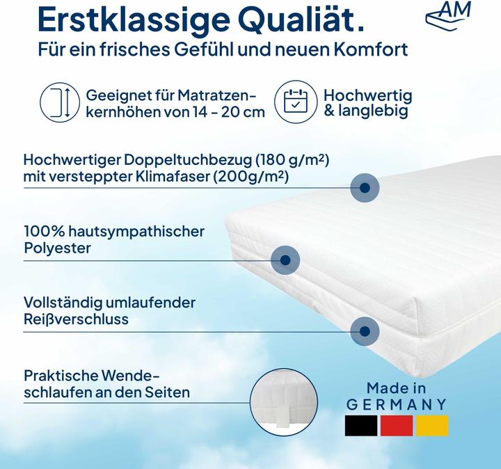 Produktbild AM Qualitätsmatratzen Matratzenbezug Komfort (140 x 200 cm)