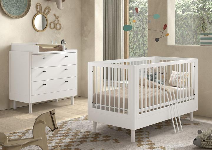 Image du produit Vipack Babyzimmer Forrest Buche 3-teilig Set (Lit de bébé, Unité de changement)