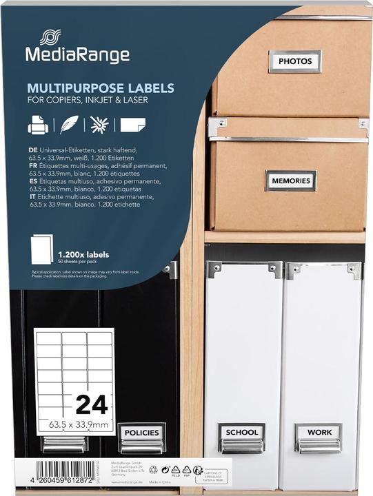 Produktbild MediaRange Etiketten