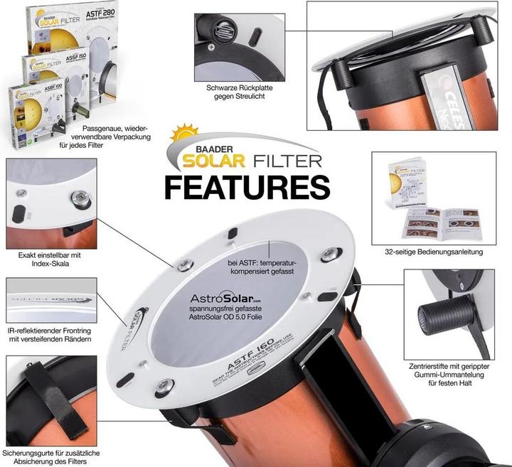 Immagine prodotto Baader Planetarium Filtro per telescopio AstroSolar 160mm