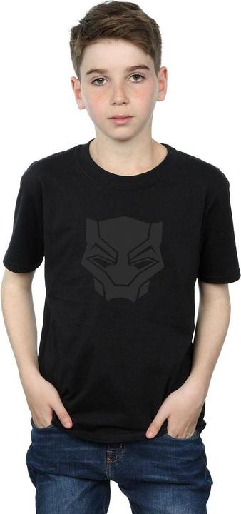 Produktbild Jungen Black Panther Schwarz auf Schwarz TShirt (152, 158)