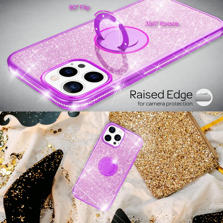 Actual product image Nalia Ring glitter silicone sleeve (Apple iPhone 13 Pro)