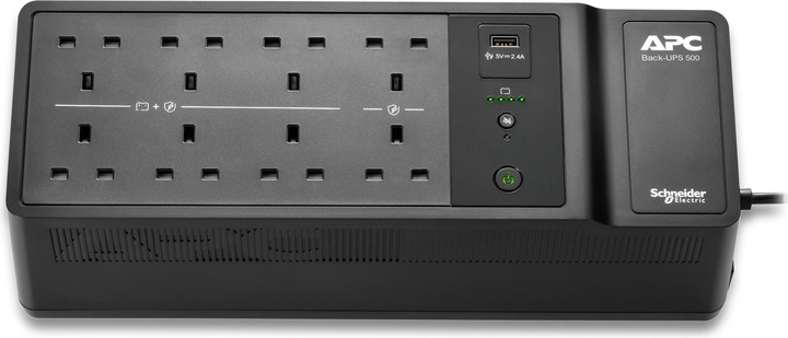 Produktbild APC BE500G2-UK, Standby (Offline), 0,5 kVA, 300 W, Schrittweise, 180 V, 266 V (500 VA, 300 W, Standby USV)