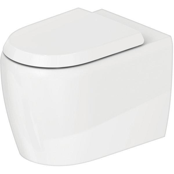 Duravit, Toilette + Bidet, Qatego Stand-WC, Tiefspüler, Abgang waagerecht, 390x600x400mm, rimless