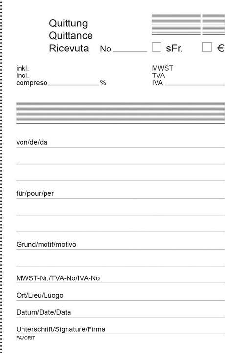 Actual product image Favorit Carbon Copy Book OK Bonus Receipts (84 x)