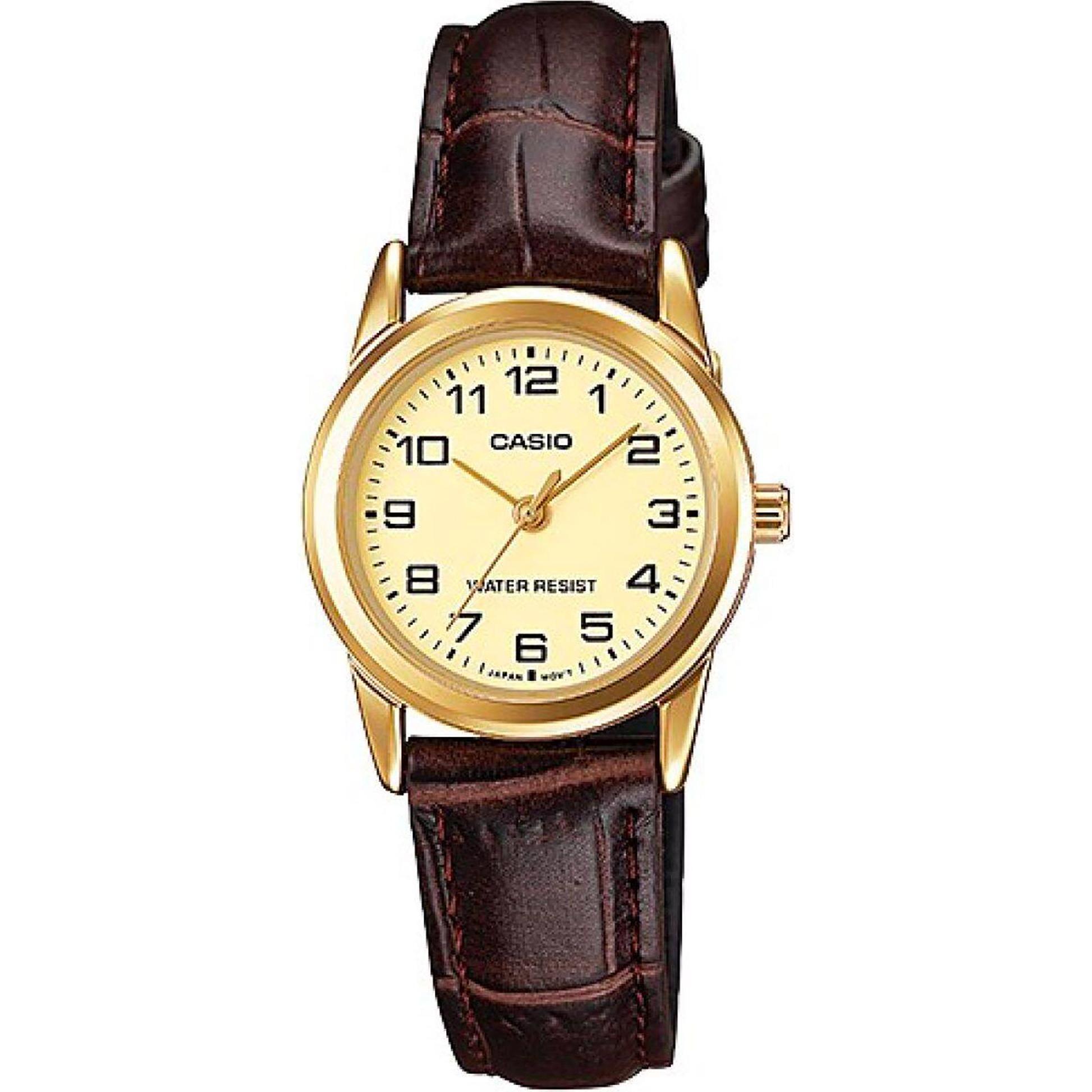 Casio, Armbanduhr, Collection, Braun, (Analoguhr, 25 mm)